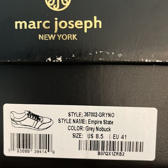 Marc Joseph New York Empire State grey nobuck men’s shoes leather size 8.5 New - Picture 3 of 3